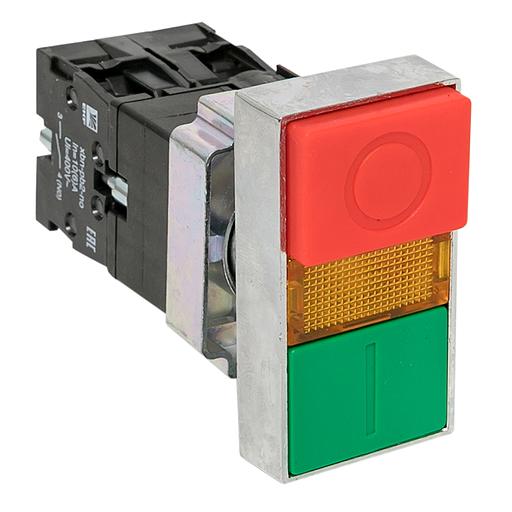 Кнопка LAY5-BW8465 I-O прямоугольная 230В NO+NC PROxima фото 2