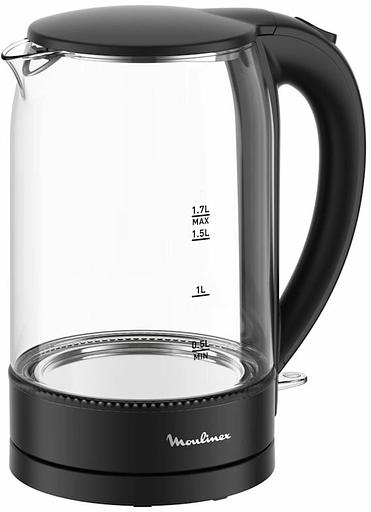 Чайник электрический Moulinex BY1S08F0 1.7л. 2200Вт черный/прозрачный корпус: стекло/пластик фото 2