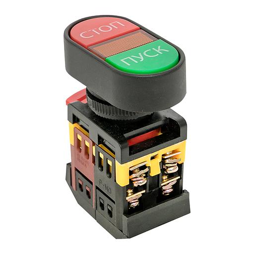 Кнопка АРВВ-22N "Пуск-стоп" овал. 220В NO+NC EKF pbn-apbb-o фото 1