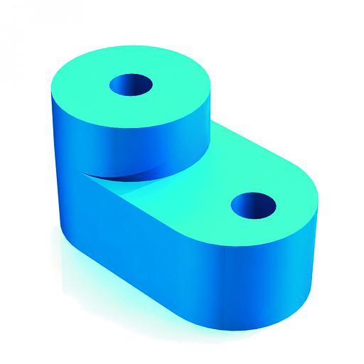 Изолятор угловой для установки нулевой шины Dekraft ИУ-101 синий фото 1