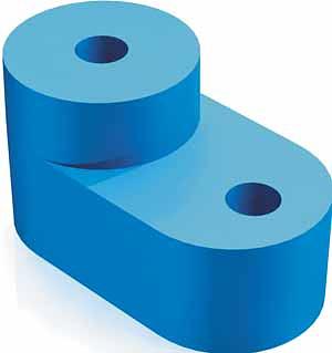 Изолятор угловой для установки нулевой шины Dekraft ИУ-101 синий фото 2