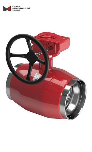 Кран Шаровый Стальной Приварной с редуктором 11с31п для труб Ду250 фото 1