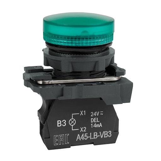 Сигнальная лампа OptiSignal D22 C5-L-B3 зеленая пластик 24VAC/DC XB5AVB3 фото 1