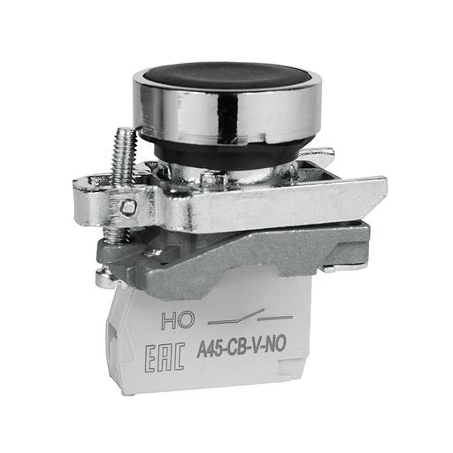 Кнопка OptiSignal D22 C4-P-210 черная металл 1НО XB4BA21 фото 1