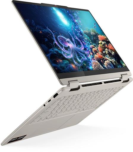 Ноутбук Lenovo Yoga 7 14AKP10 Ryzen AI 5 340 24Gb SSD1Tb AMD Radeon 840M 14" OLED Touch WUXGA (1920x1200) Windows 11 Home beige WiFi BT Cam (83JR005YRK) фото 6