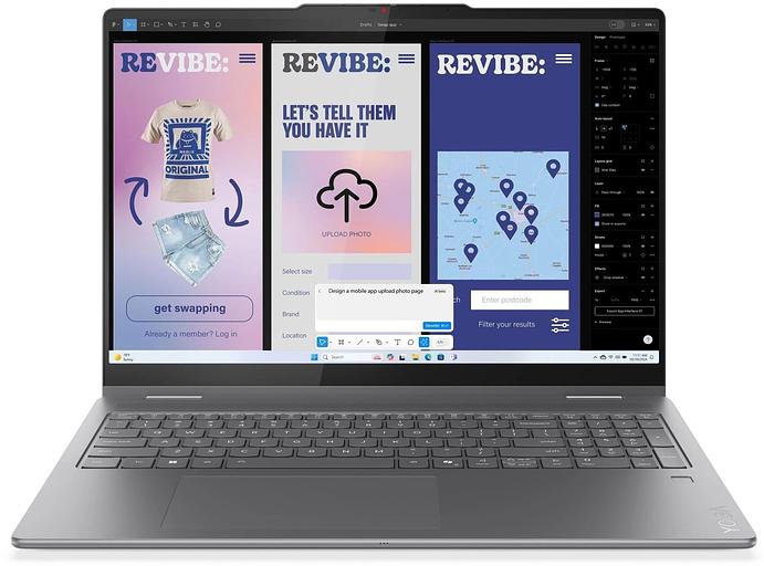 Ноутбук Lenovo Yoga 7 16ILL10 Core Ultra 7 256V 16Gb SSD1Tb Intel Arc 140V 16" OLED Touch 2.8K (2880x1800) без ОС grey WiFi BT Cam (83JT0028RK) фото 1