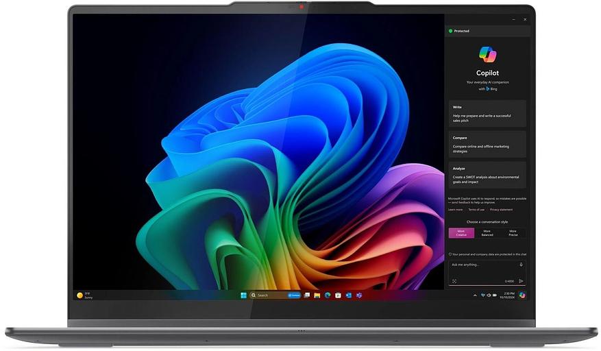 Ноутбук Lenovo Yoga 7 16ILL10 Core Ultra 7 256V 16Gb SSD1Tb Intel Arc 140V 16" OLED Touch 2.8K (2880x1800) без ОС grey WiFi BT Cam (83JT0028RK) фото 2