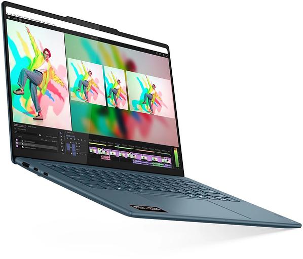 Ноутбук Lenovo Yoga Pro 7 14AKP10 Ryzen AI 7 350 32Gb SSD1Tb AMD Radeon 860M 14.5" OLED 3K (2944x1840) Windows 11 Home turquoise WiFi BT Cam (83KG0014RK) фото 4