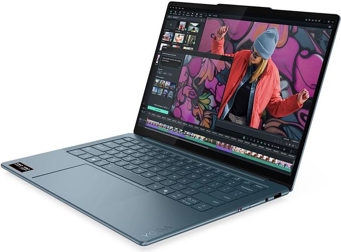Ноутбук Lenovo Yoga Slim7 14AKP10 Ryzen AI 5 340 16Gb SSD1Tb AMD Radeon 840M 14" OLED 2.8K (2880x1800) Windows 11 Home turquoise WiFi BT Cam (83JY0009RK) фото 3