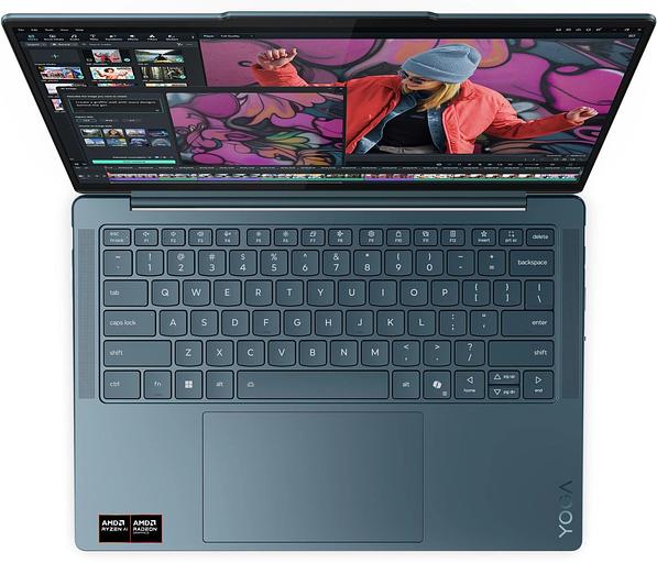 Ноутбук Lenovo Yoga Slim7 14AKP10 Ryzen AI 5 340 16Gb SSD1Tb AMD Radeon 840M 14" OLED 2.8K (2880x1800) Windows 11 Home turquoise WiFi BT Cam (83JY0009RK) фото 4