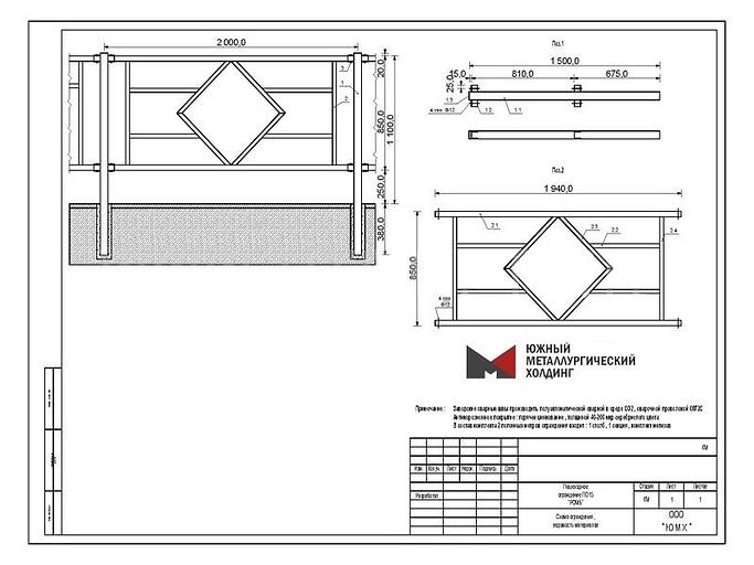 Пешеходное ограждение ПО15 фото 2