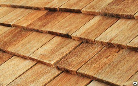Деревянная черепица 40 лиственница 80-90мм 9-10мм фото 1