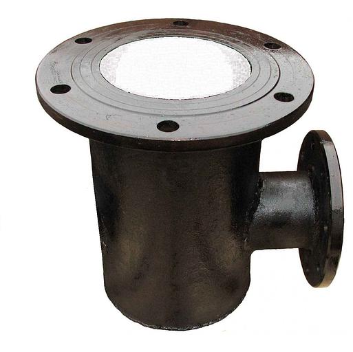 ППОФ 100 Пожарная подставка односторонняя фланцевая чугунная ЛАК ЦИНК ЦПП фото 1