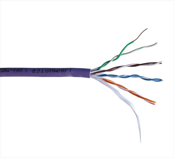 Кабель LANMASTER U/UTP, 4 пары, Кат. 5E, 350 МГц, LSZH, нг(А)-HF, фиолетовый, 305 м фото 1