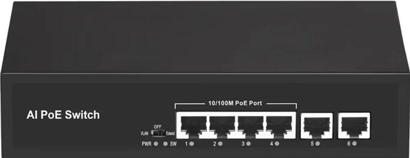 Коммутатор Falcon Eye FE-4FPF2 00-00330351 4x100Мбит/с 2x1Гбит/с 4PoE фото 1