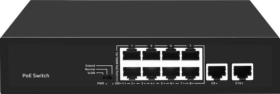 Коммутатор Falcon Eye FE-8FPG2 00-00330353 8x100Мбит/с 2x1Гбит/с 8PoE фото 1