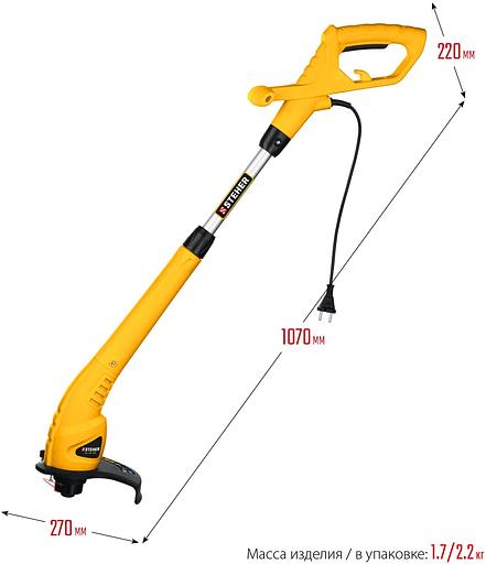 Триммер электрический Steher TEL-25-410 400Вт 0.54л.с. неразбор.штан. реж.эл.:леска фото 6