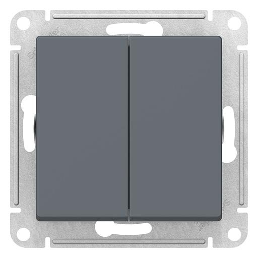 Переключатель ATLASDESIGN 2-клавишный переключатель, перекрестный, 2 x сх. 7, 10АХ, механизм, ГРИФЕЛЬ фото 1