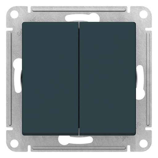 Переключатель ATLASDESIGN 2-клавишный переключатель, перекрестный, 2 x сх. 7, 10АХ, механизм, ИЗУМРУД фото 1