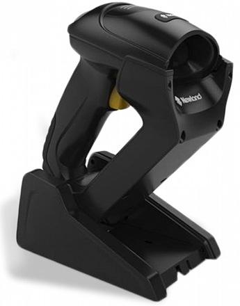 Сканер беспроводной HR52 Bonito, 2D CMOS Wireless Bluetooth Handheld Reader Mega Pixel, RETAIL VERSION dot-code enabled (black surface) with Stand/Docking Station, USB cable and multi plug adapter фото 1
