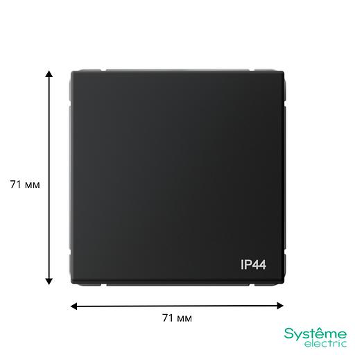 Переключатель 1-кл. ArtGallery IP44 10AX механизм карбон SE GAL441061 фото 4