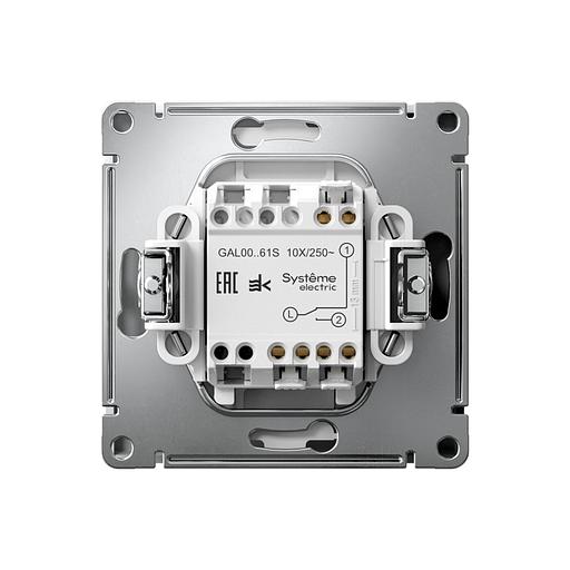 Переключатель 1-кл. ArtGallery 10AX быстрозажим. клем. механизм лотос SE GAL001361S фото 2