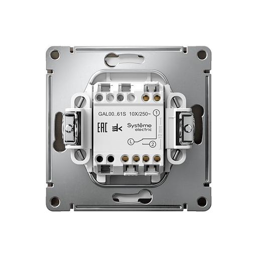 Переключатель 1-кл. ArtGallery 10AX быстрозажим. клем. механизм мокко SE GAL000661S фото 2