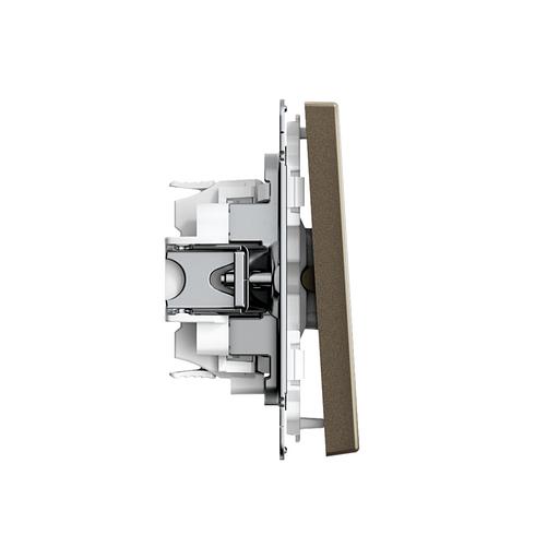 Переключатель 1-кл. ArtGallery 10AX быстрозажим. клем. механизм мокко SE GAL000661S фото 3