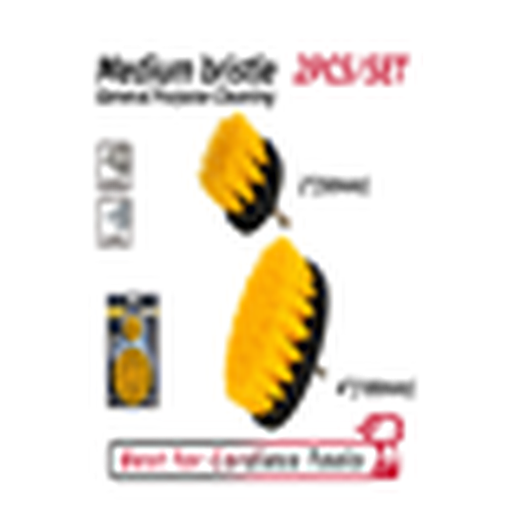 Набор насадок-щеток из нейлоновой проволоки для дрели (2 предмета) Deli DH-QJS01-EH1 хвостовик 6,35 мм (1/4" Hex), диаметр щеток 50мм, 100мм фото 1