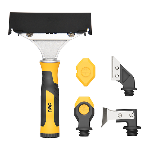 Шпатель-скребок многофункциональный 6-в-1 Deli DL365108 прорезиненная рукоятка фото 1