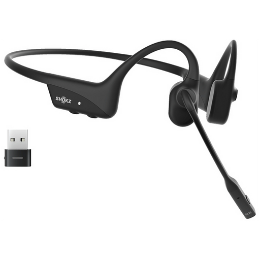 Гарнитура SHOKZ OpenComm2 UC 2025 Upgrade (With USB-C)(PN: C120-AC-BK) фото 1