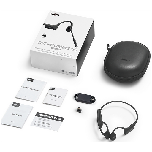 Гарнитура SHOKZ OpenComm2 UC 2025 Upgrade (With USB-C)(PN: C120-AC-BK) фото 7