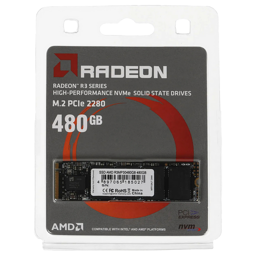 Твердотельный накопитель SSD AMD Radeon R3 Series M2.2280 480GB фото 3