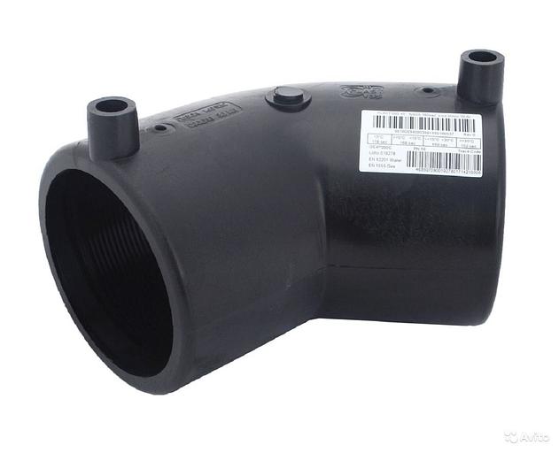 Отвод 63 45 гр ПЭ100 SDR11 электросварной ПНД PLASTITALIA фото 1