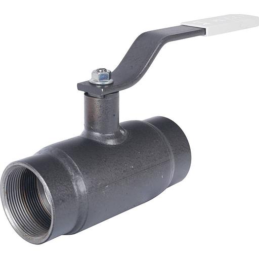 Кран 100 PN25 11с67п внутренняя резьба шаровой стальной муфтовый фото 1