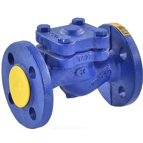 Клапан 20 ру 16 обратный чугунный фланцевый подъемный золотник нерж сталь 287A фото 1