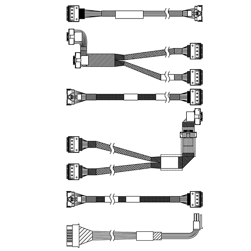 Комплектующие корпусов Lenovo ThinkSystem SR650 V3 2.5" Chassis Front BP1 NVMe Cable Kit фото 1