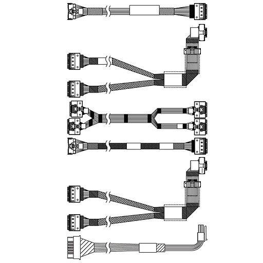 Комплектующие корпусов Lenovo ThinkSystem SR650 V3 2.5" Chassis Front BP3 NVMe Cable Kit фото 1