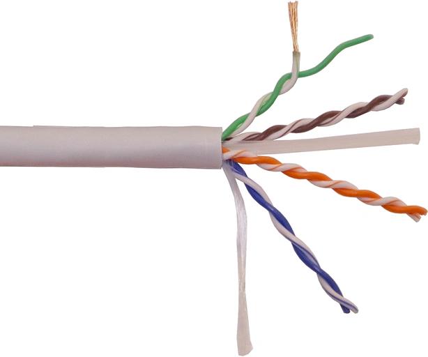 Кабель информационный Lanmaster LAN-6EUTP-PT-LSZH-GY кат.6 UTP 4 пары 23AWG LSZH внутренний 305м серый фото 2