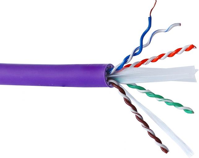 Кабель информационный Lanmaster LAN-6AUTP-HFLT-VI кат.6A UTP 4 пары 23AWG LSZH внутренний 305м фиолетовый фото 2