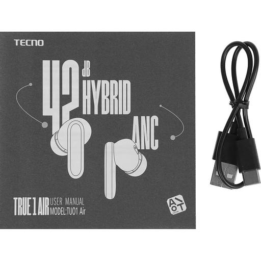 Наушники Tecno True 1 Air TU01 кремовый беспроводные bluetooth TU01 AIR CREAMY WHITE фото 8