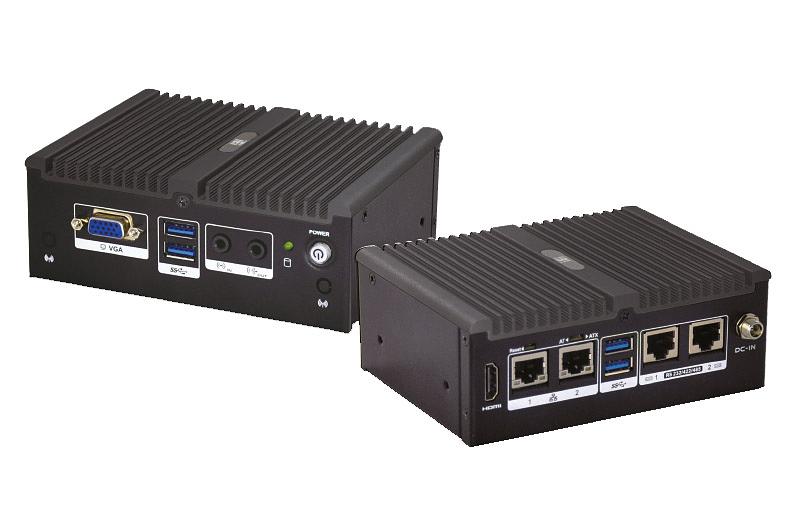 Промышленный ультракомпактный компьютер с пассивным охлаждением uIBX-250-BW-N3/2G, процессор Intel Celeron N3160 1.63ГГц, 2Гб DDR3L RAM, 1 x HDMI, 1 x VGA, 2 x Gbit LAN, 2 x COM, 4 x USB, Audio, 1 x 2.5" HDD, 1 x Mini-PCIe, 12В DC (внений блок питания с к фото 1
