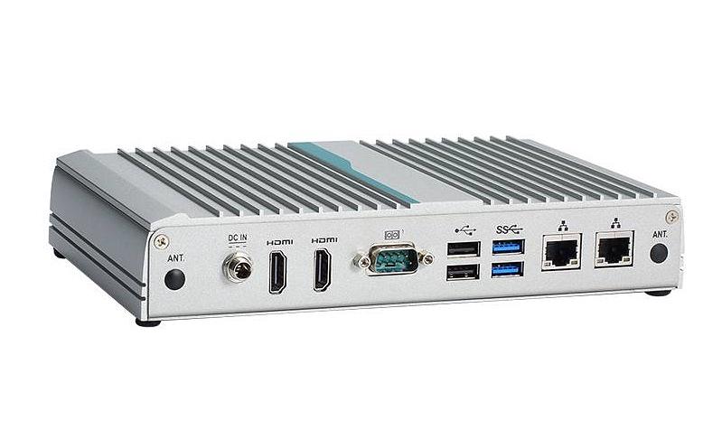 Встраиваемый безвентиляторный компьютер eBOX100-312-FL-DC-N3350, процессор Intel Celeron N3350, 2.4 ГГц, DDR3L-1600 МГц SODIMM, до 8 Гб, 1 x 2.5" SATA HDD, 2 x HDMI, 2 x GbE LAN, 1 x RS-232, 4 x USB 2.0, 2 x USB 3.0, 2 x Full-size PCIe Mini (USB / PCIe), фото 1