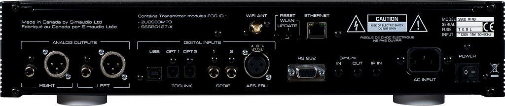 ЦАП с функцией стриминга Moon by Simaudio 280D MiND 2 Цвет: Черный [Black] фото 3