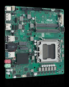 Материнская плата ASUS PRO A620AT-CSM, LGA1851, A620, 2*DDR5, 2*SATA, 1*M.2, 3*USB 3.2, 7*USB 2.0, Type-C, 1*COM port, mATX; 90MB1L5M-M0EAYC фото 1