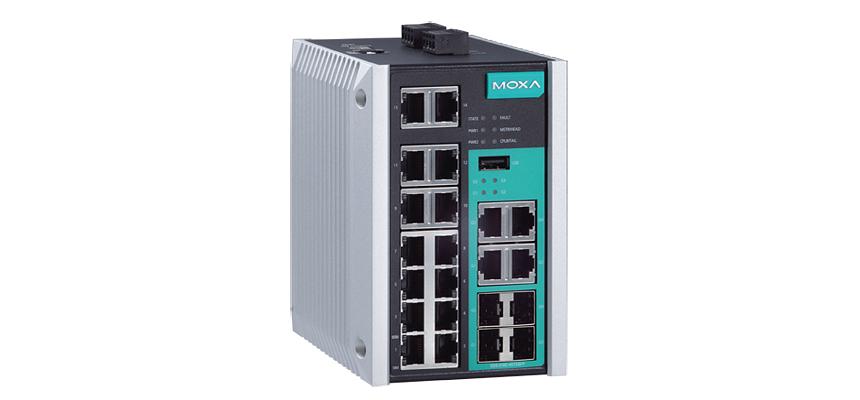 Управляемый коммутатор Gigabit Ethernet c портами 14 x 10/100BaseTX, 4 x 10/100/1000BaseT(X) или 100/1000BaseSFP, с расширенным диапазоном температур фото 1