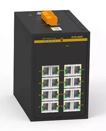 Управляемый коммутатор c 16 портами 10/100Base-T(X) (разъем RJ45), два входа питания 12 В пост., 24 В пост. фото 1