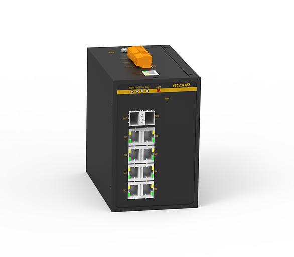 Управляемый коммутатор c 2 слотами 100/1000Base-X SFP, 8 портами 10/100/1000Base-T(X) (разъем RJ45), два входа питания 12 В пост., 24 В пост. фото 1