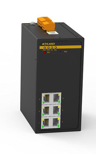 Управляемый коммутатор c 6 портами 10/100Base-T(X) (разъем RJ45), два входа питания 12 В пост., 24 В пост. фото 1