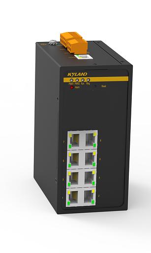 Управляемый коммутатор c 8 портами 10/100Base-T(X) (разъем RJ45), два входа питания 24/48 В пост. фото 1